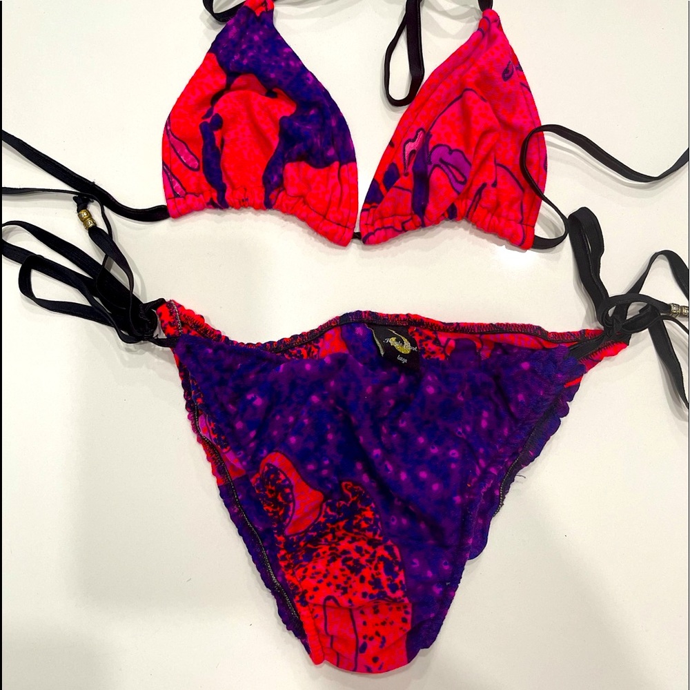 Beautiful vintage fabric print bikini size L